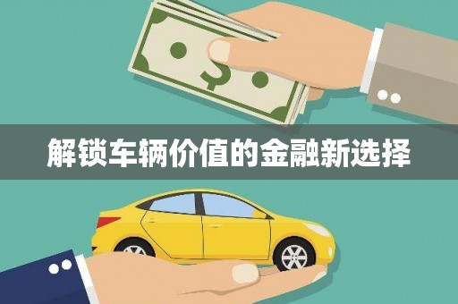 温江解锁车辆价值的金融新选择