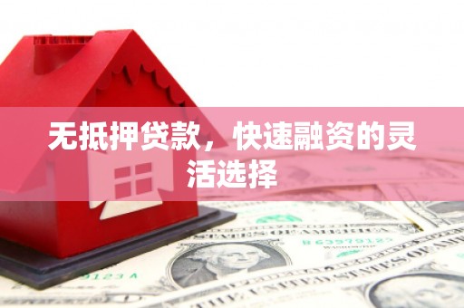 温江无抵押贷款，快速融资的灵活选择