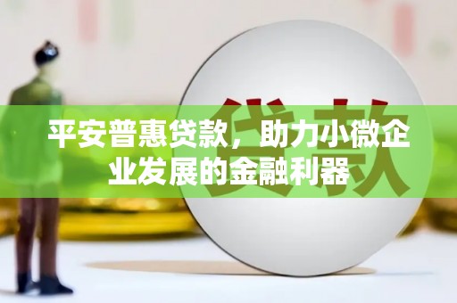温江平安普惠贷款，助力小微企业发展的金融利器