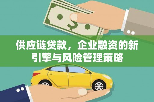 温江供应链贷款，企业融资的新引擎与风险管理策略