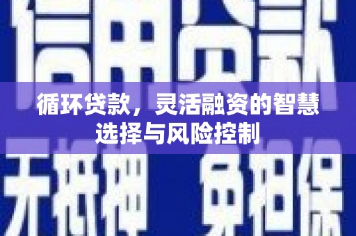 温江循环贷款，灵活融资的智慧选择与风险控制