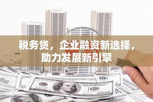 温江税务贷，企业融资新选择，助力发展新引擎