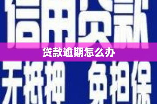 温江贷款逾期怎么办