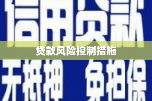 温江贷款风险控制措施