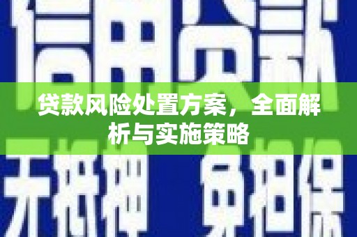 温江贷款风险处置方案，全面解析与实施策略